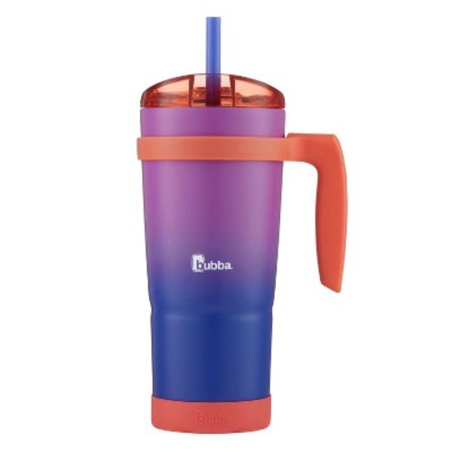 bubba Envy S 32oz Stainless Steel Tumbler with Straw Bumper and Handle Vineyard Ombre: BPA-Free, Dishwasher-Safe