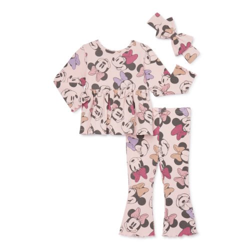 Disney Minnie Mouse Baby Girls Top, Pants and Headband, 3-Piece Set, Sizes 0/3-24 Months