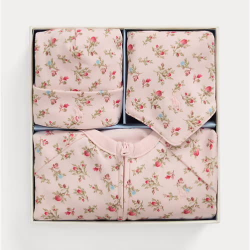 Floral Cotton Interlock 3-Piece Gift Set