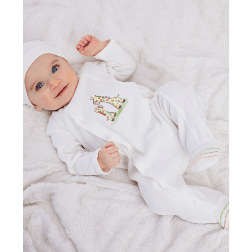 Giraffe Footed One-Piece & Hat