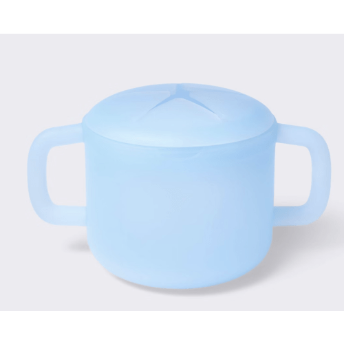 Silicone Snack Cup with Removable Lid - Blue - Cloud Island™
