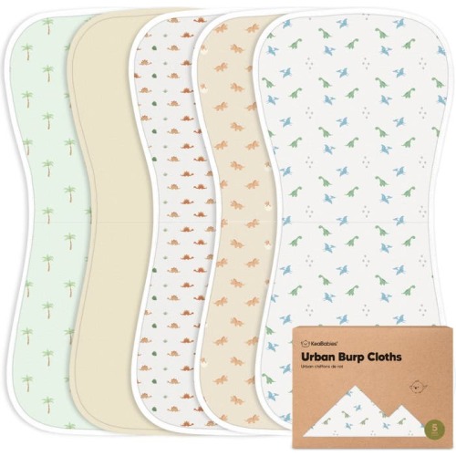 KeaBabies Baby Burp Cloths, Roarsome