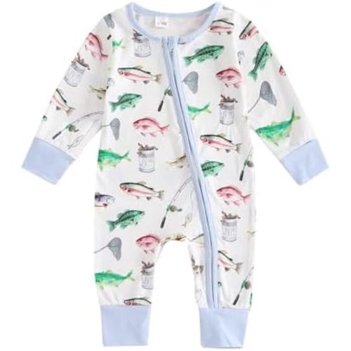 Karwuiio Baby Boy Girl Western Clothes Cow Print Long Sleeve Romper Jumpsuit One Piece Newborn Fall Winter Outfit