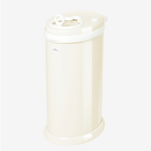 Ubbi Steel Diaper Pail, Odor Locking, No Special Bag Required, Award-Winning, Registry Must-Have, Ivory
