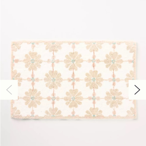 Daisy Tile Tufted Cotton Bath Mat | Anthropologie
