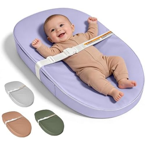 Baby Changing Pad Waterproof Vegan Leather Wipeable