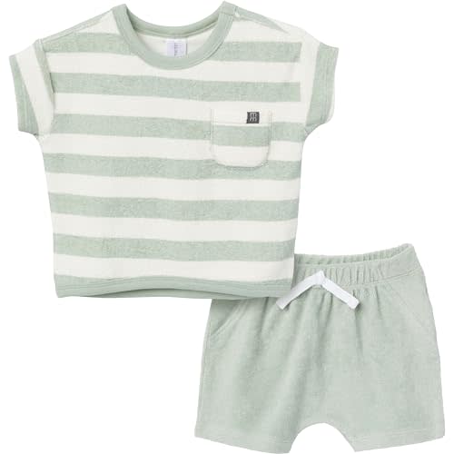 Modern Moments by Gerber Baby Boys' 2-Piece Knit Terry Shirt and Short