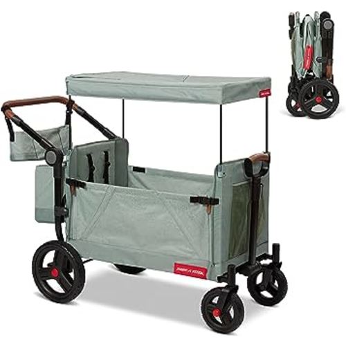 Radio Flyer Atlas Stroll N Wagon, Folding Wagon for 1+ Years - Sage