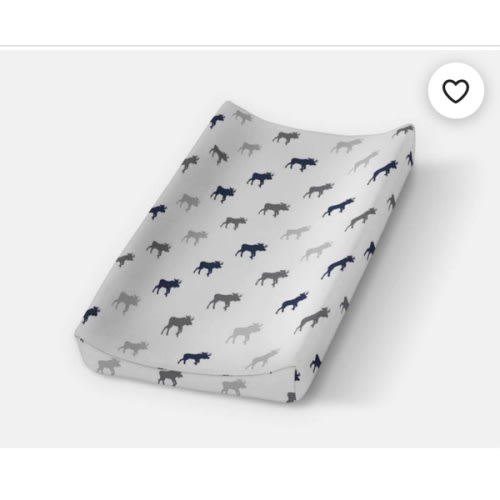 Moose Change Pad Cover  Woodland MINKY Changing Pad Cover