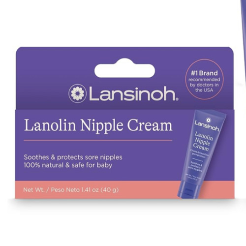 Lansinoh Lanolin Nipple Cream Safe for Breastfeeding Baby, 100% Natural Nipple Butter for Mom, Breastfeeding Essentials, 1.41 Ounces