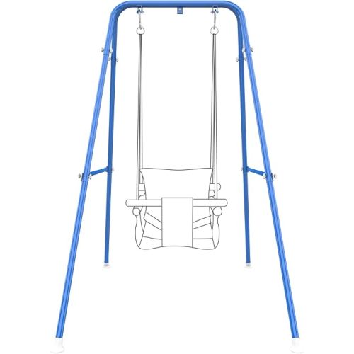 Swing Stand for Kids,Baby Swing Frame, Toddler Swing Stand, A-Frame Metal Swing Sets for Backyard, Outdoor Indoor Heavy Duty Swing Set, Fits for Most of The Toddlers Swings… (Blue)