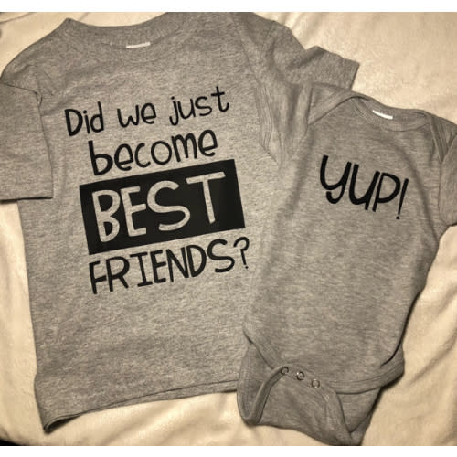 Sibling Shirts - Sibling Gifts - Did We Just Become Best Friends - Yup - Big Brother Shirt - Big Sister Shirt - Best Friend Shirts - Etsy 4T/Newborn