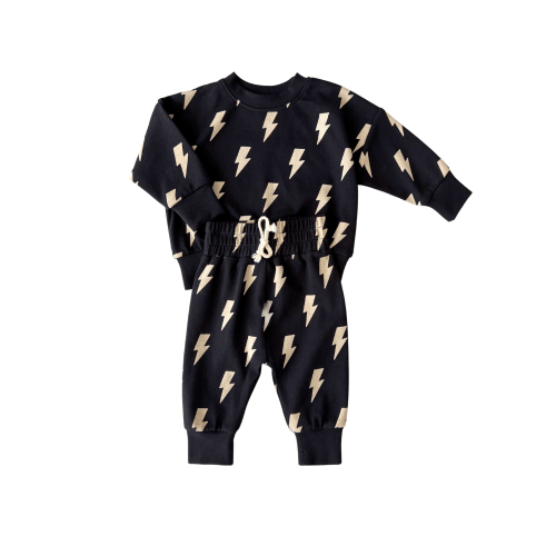 LPK Jogger Set - Black Bolts