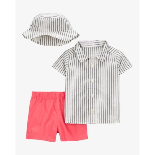 Baby 3-Piece Button-Down Shirt & Short Set - Carter's | Carter's