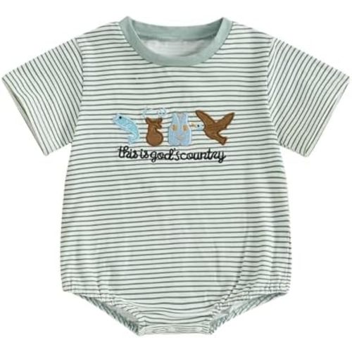 Newborn Baby Boy Outfit Mamas Boy Bubble Romper Dinosaur Short Sleeve Bodysuit Infant Summer Clothes 0-18M