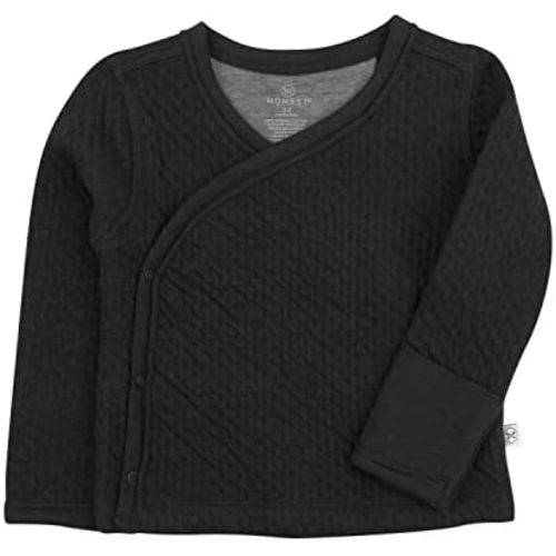 HonestBaby Baby Side-Snap Matelasse Mini Quilted Cozy 100% Organic Cotton Top