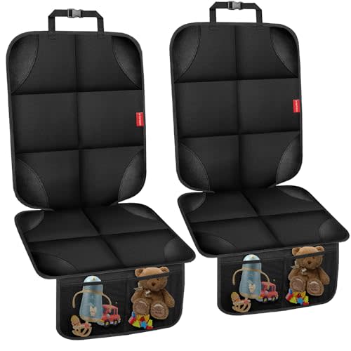 OCCKAI Car Seat Protector for Child Car Seat, 600D Fabric Safe Car Seat Cover with Upgraded Non-Slip Backing, Waterproof Seat Protector Under Baby Car Seat with Thick Padding for Car Back Front Seat