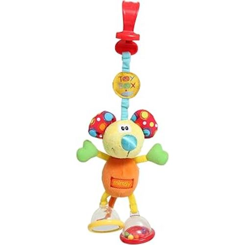 Playgro Dingly Dangly Mimsy Rattle Mirror Feet’s Baby Hanging Toys - Development Toy for Baby 0+ Months - Multi Sensory Infant Toys for Early Learning & Stimulation with Soft Textured Fabric
