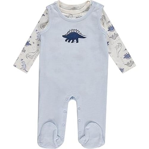 Cudlie Infant 2-Piece Overall & Long-Sleeve Bodysuit Set with Bottom Snaps – Soft, Cozy & Adorable Outfit