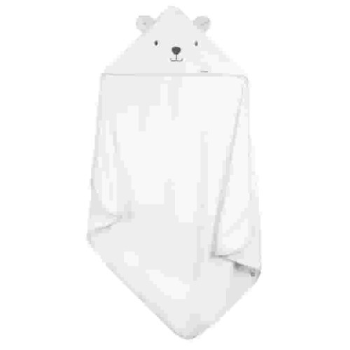 Gerber Baby Boy or Girl Unisex White Hooded Towel, One Size