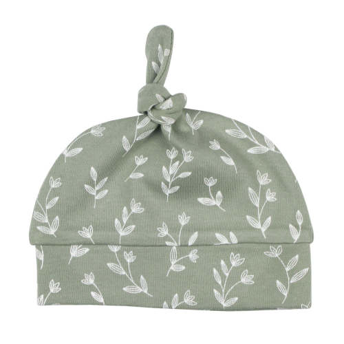 Organic Knotted Hat in Seafoam Bloom – L'ovedbaby