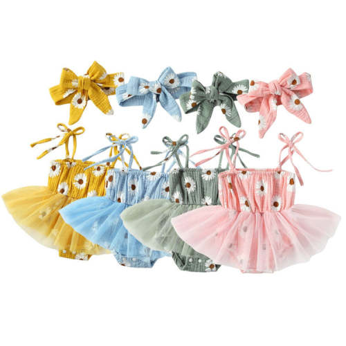 DAISY Tutu Romper with Headband - Hazel & Bo