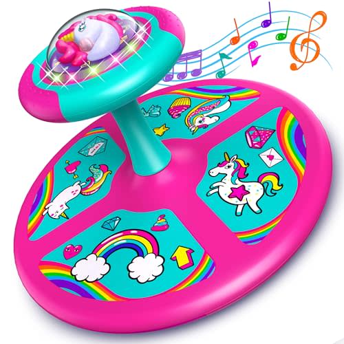 Light-Up Unicorn Twister | 360° Sit Twist and Spin, LED Lights & Music Toddler Toys Age 2, 3, 4, Birthday for Girl Boy 18 Months +, Kids Toy Indoor or Outdoor for 2 Year Old, toddler Christmas gifts