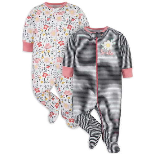 Gerber Baby Girl Sleep 'n Plays, 2-Pack (Newborn-3/6 Months)
