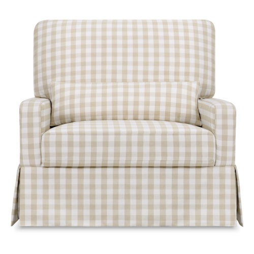 Namesake Crawford Pillowback Chair and a Half Upholstered Swivel Glider | Birch Lane