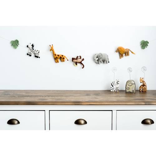 Felt animal garland / baby jungle animal banner / decor jungle theme nursery / Safari Nursery