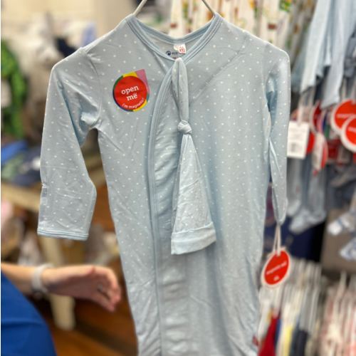 Magnetic Me Pin Dot Blue Gown - Size: NB-3M