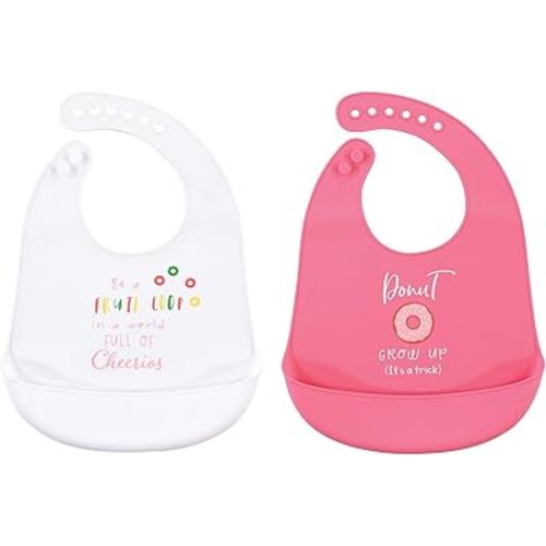 Hudson Baby Unisex Baby Silicone Bibs, Fruitloop, One Size