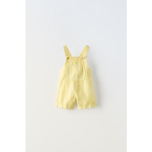 SHORT LINEN OVERALLS