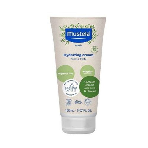 Mustela Certified Organic Hydrating Cream With Olive Oil And Aloe - Fragrance Free - 5.07 Fl Oz