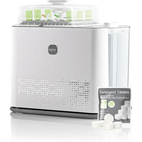 NCVI Large Baby Bottle Washer, Sterilizer and Dryer, Holds 6 Bottles
