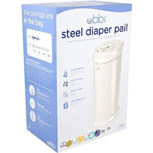 Amazon.com: Ubbi Steel Diaper Pail, Odor Locking, No Special Bag Required, Award-Winning, Registry Must-Have, Taupe : Baby