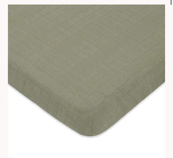Mini Crib Sheet in GOTS Certified Organic Muslin Cotton