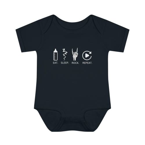 Eat Sleep Rock Repeat baby oneise, rock and roll baby outfit, cute baby shower gift