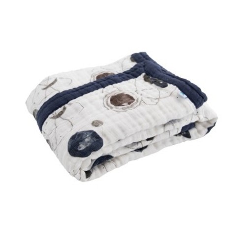 Little Unicorn Cotton Muslin Baby Receiving Quilt, Color: Planetary