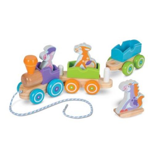 Melissa & Doug First Play Rocking Farm Animals Pull Train