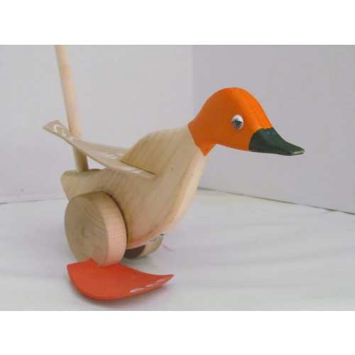 Wooden Walking Duck Push Toy Flapper Toy
