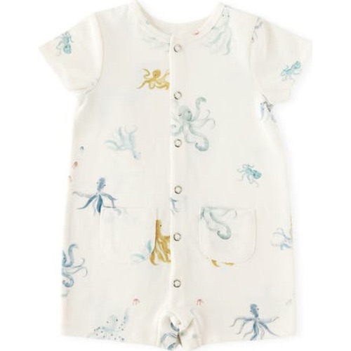 Patch Pocket Organic Cotton Romper, 3-6M