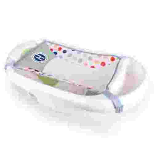 Hopscotch Lane Newborn to Toddler White 3-in-1 Rigid Baby Bathtub with Sling, Ages 0+ Months, Unisex
