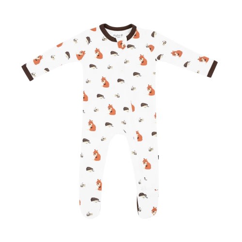 Zippered Footie in Sienna Woodland