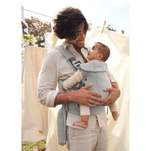 BabyBjörn Baby Carrier Harmony, Light Gray, Woven Mélange, 3-in-1 Ergonomic Baby Carrier, Newborn, Facing-in, Outward-Facing, and Back Carrying Positions Supported (7-40 lbs), Newborn to Toddler