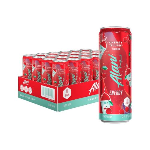 Alani Nu Cherry Slush Sugar Free, Low Calorie Energy Drinks | 200mg Caffeine | Pre Workout Performance with Antioxidants | Biotin B Vitamins | Zero Sugar | 15 Calories or Less | 12 Fl Oz Cans (24 Pack)