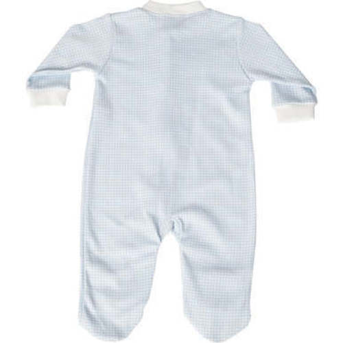 Gingham Zipper Footie, Blue - Nellapima | Maisonette