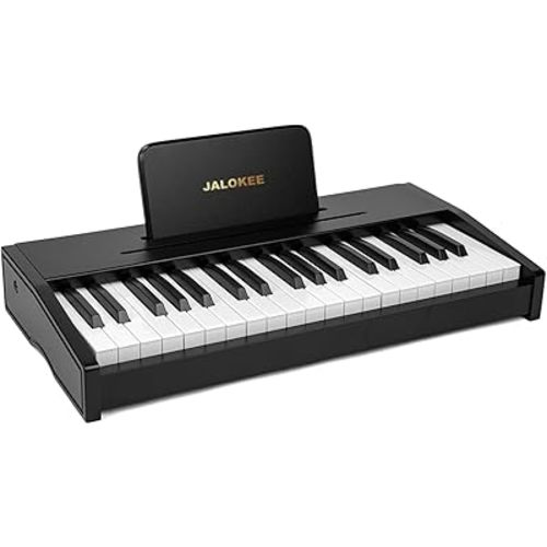 Kids Piano Keyboard, 37 Keys Digital Piano for Kids, Music Educational Instrument Toy, Wood Piano for 3+ Girls and Boys (Black, 37 Keys)