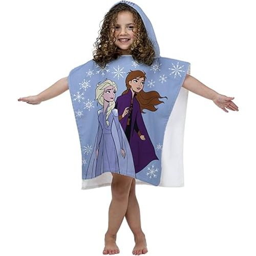 Jay Franco Frozen 2 Live Your Truth Kids Bath/Pool/Beach Hooded Poncho Towel