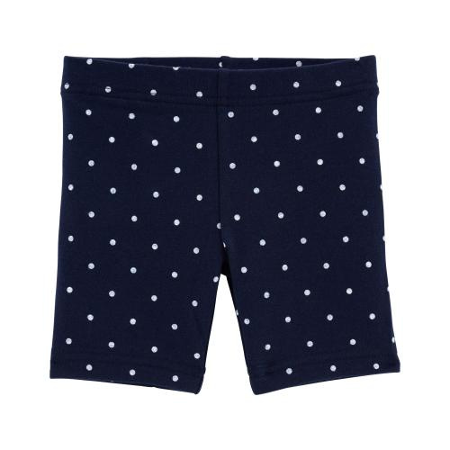 Toddler Polka Dot Bike Shorts - Style,Blue